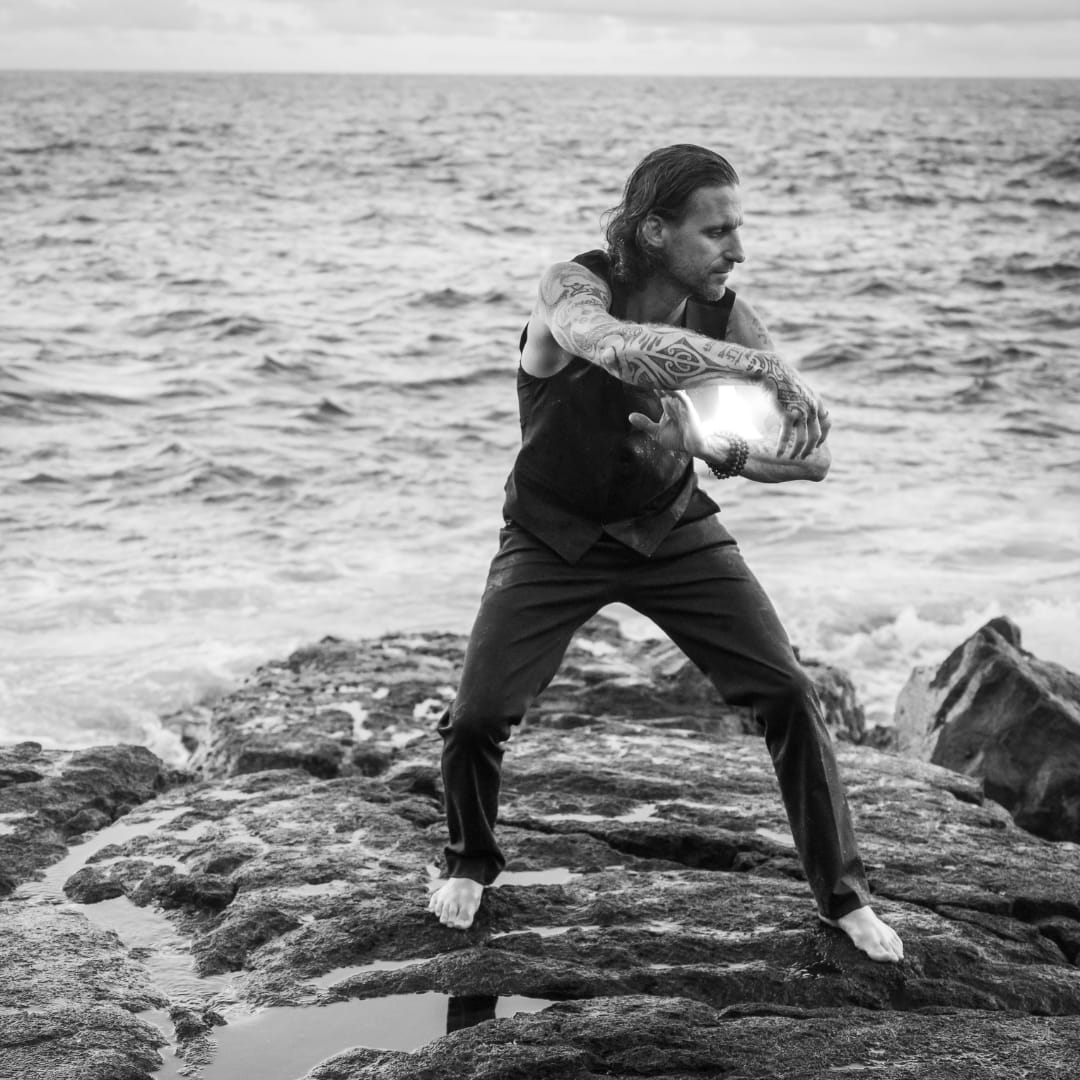 Total Body Re-Education practitioner by the sea